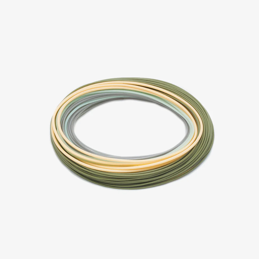 Durable and slick Rio Fly Line for overhead and single-handed roll casts, featuring ConnectCore Plus and SlickCast technology.