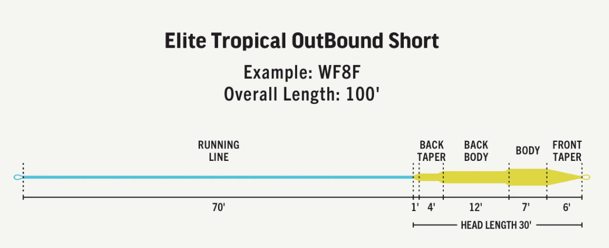RIO Elite Tropical Outbound Short Fly Line Taper