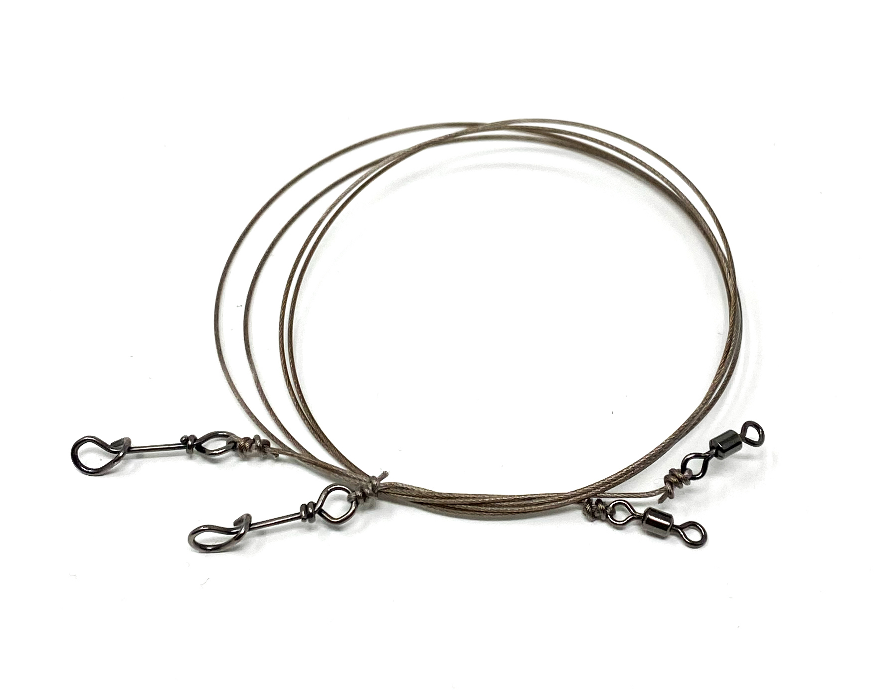 Fly fishing wire bite kit for pike, musky, and barracuda with 15-inch length and 30lb/40lb options