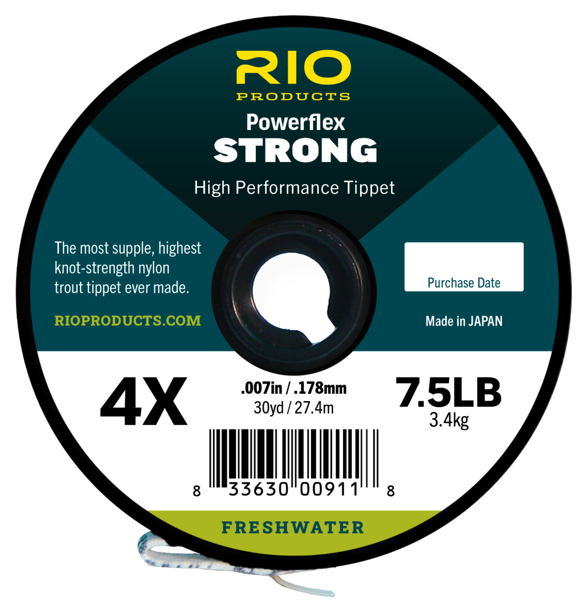 RIO Powerflex Strong Tippet Spool Front
