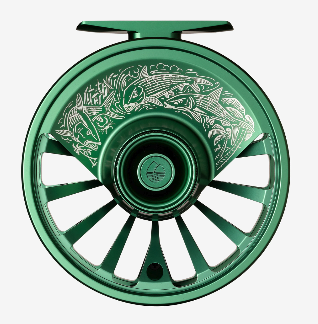 Front view of Redington GRANDE 7/8/9 Limited Edition Bonefish Fly Reel