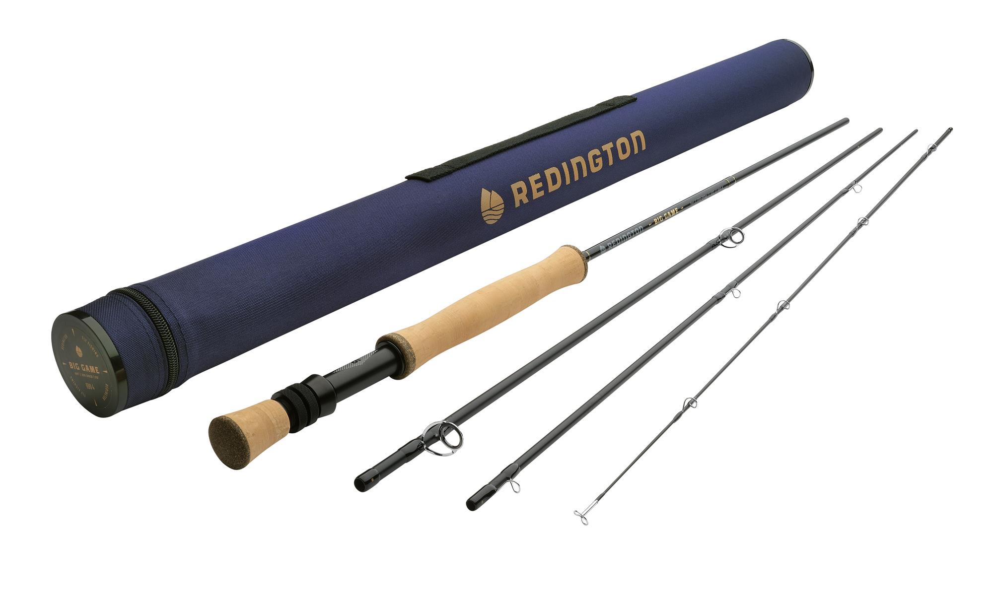 Small handle model of Redington BIG GAME Fly Rods Action with rod tube