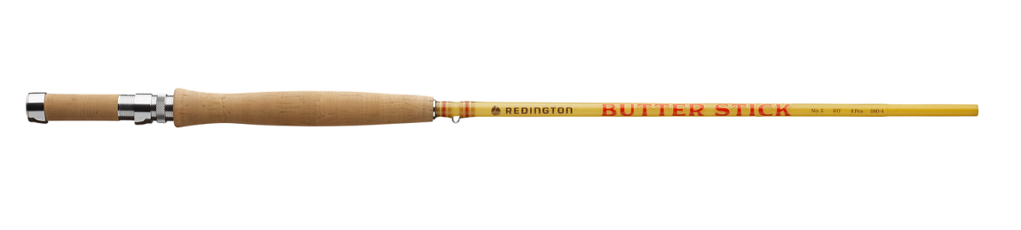 The Butter Stick Fiberglass, designed for anglers who appreciate the nuanced, gentle approach to trout fishing in small streams.