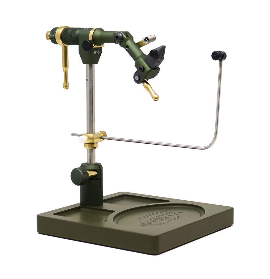 Renzetti Master Vise Green Anodized with Deluxe Pedestal Base is a best fly tying vise for sale online at the best price.