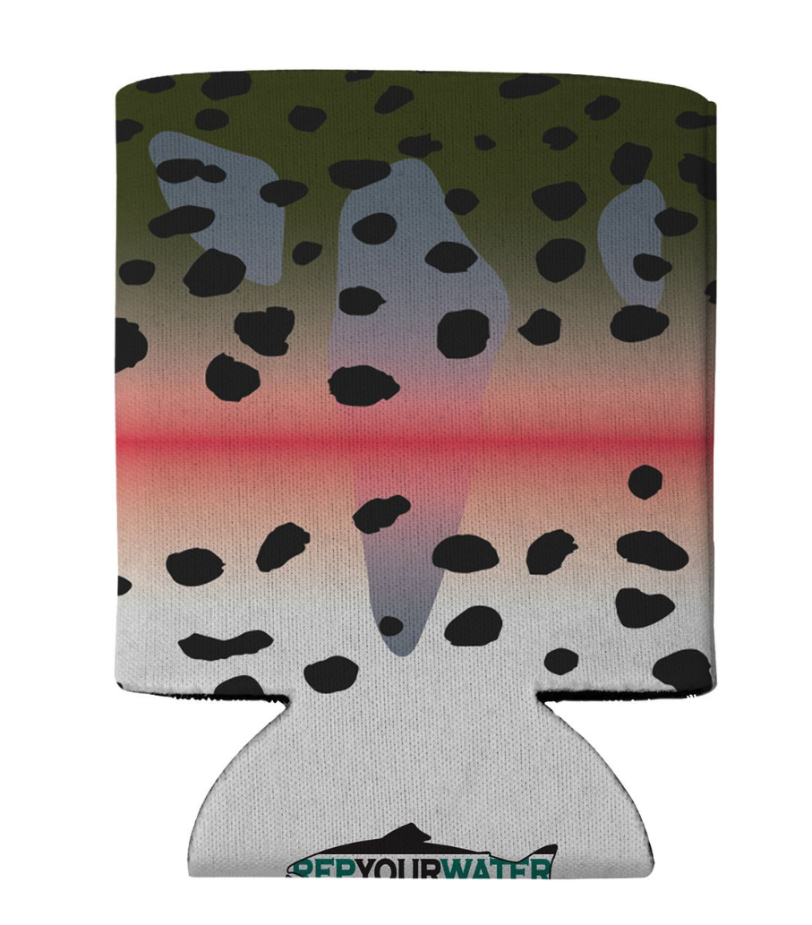 Side vide of  Rep Your Water Eco Coolie Rainbow Trout