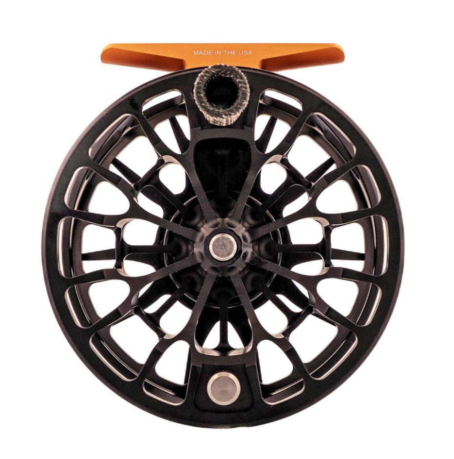 Spool side of Ross Reels Animas Fly Reel Ember Limited Edition