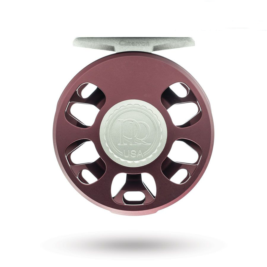 Frame and drag knob of the Ross Reels Cimarron Fly Reel Matte Merlot Fly Shop Exclusive