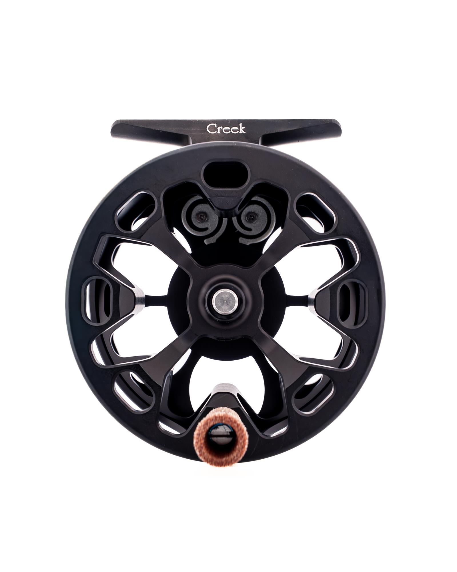 Ross Cimarron Creek fly reel internal click pawl drag system trout fly fishing reel spool view