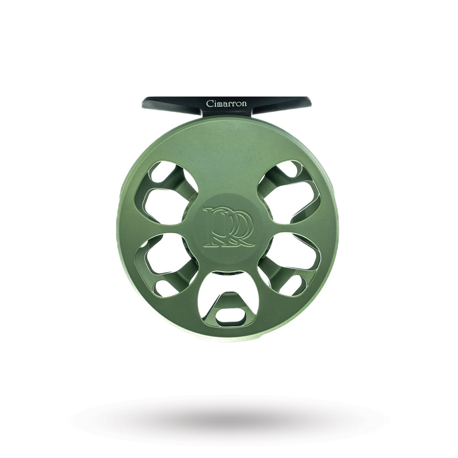 Ross Cimarron Creek fly fishing reel matte olive lightweight trout and panfish fly reel front view