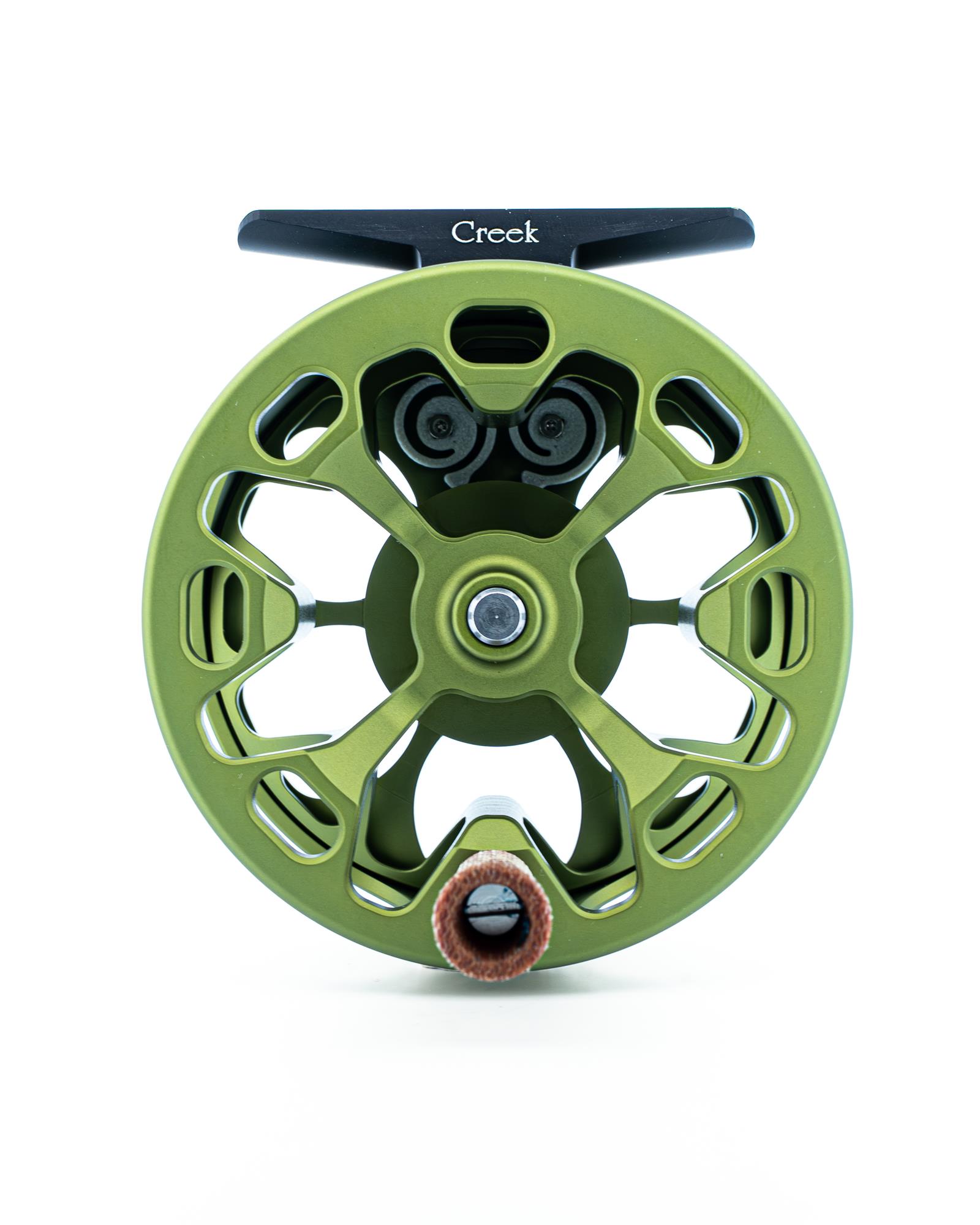 Ross Cimarron Creek olive click pawl fly reel spool interior customizable pawl system