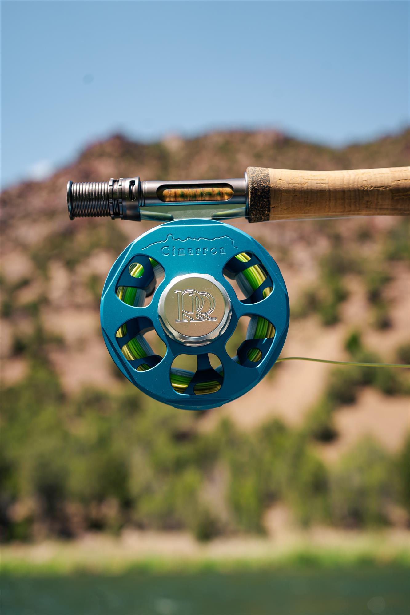 Ross Cimarron LT premium USA made fly reel mounted on rod ready for freshwater fishing