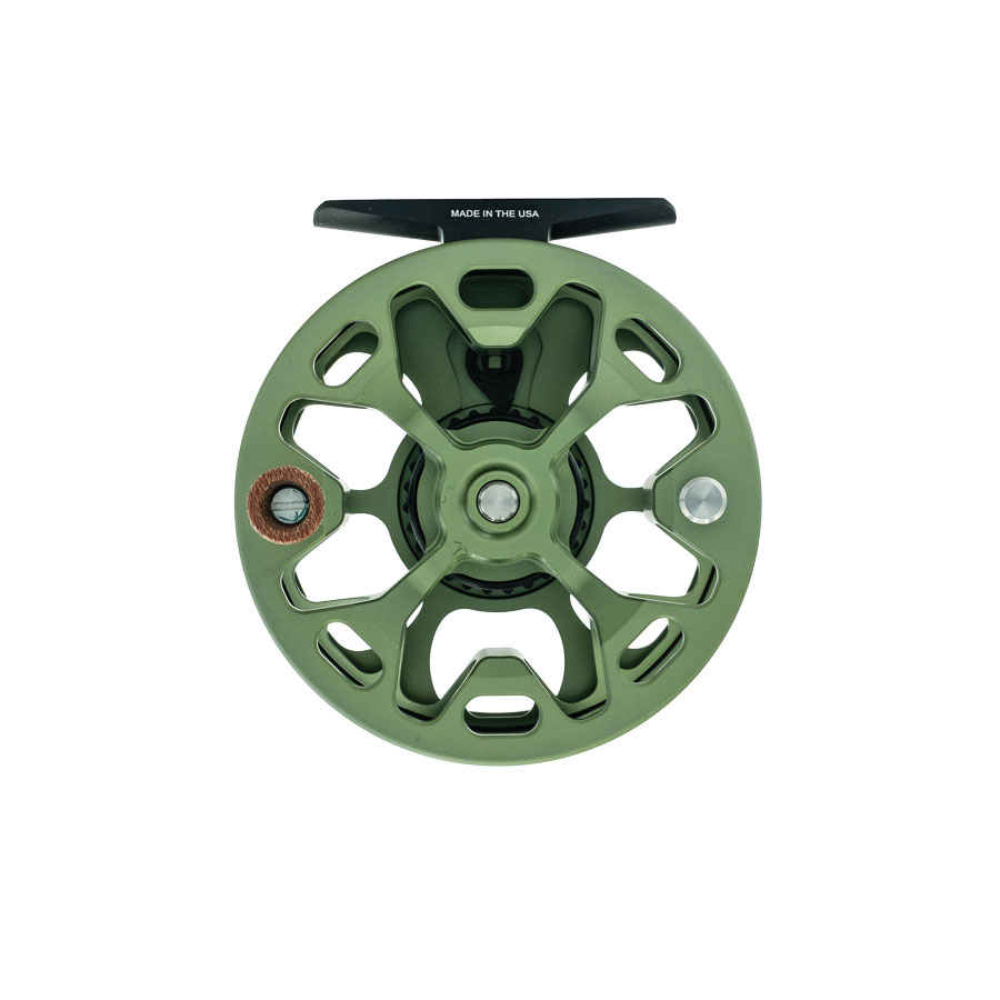 Ross Cimarron LT fly fishing reel matte olive large arbor lightweight USA made trout reel