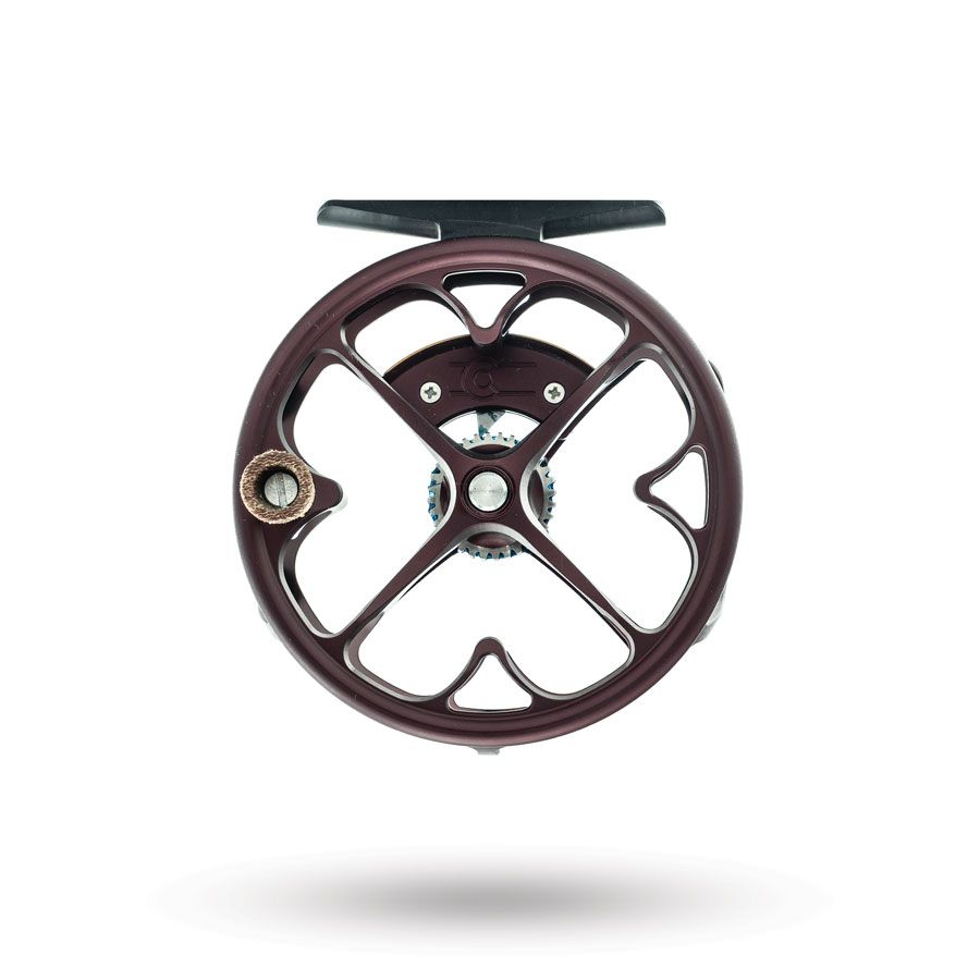 Front side of Matte Chocolate special shop edition Ross Reels Colorado Fly Reel Matte Chocolate