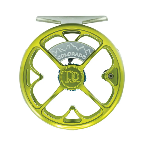 Front of Ross Reels Colorado Fly Reel Chartreuse Fly Shop Exclusive
