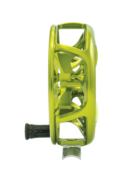 Arbor view of Ross Reels Colorado Fly Reel Chartreuse Fly Shop Exclusive