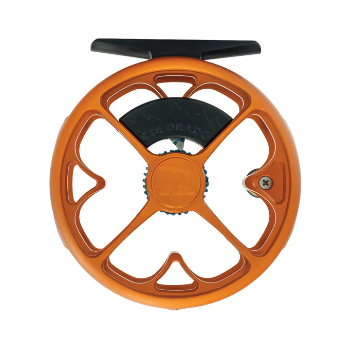 Front of Ross Reels Colorado Fly Reel Matte Pumpkin Limited Edition