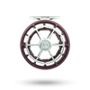 Frame and drag knob of the Ross Reels Evolution R Fly Reel Matte Merlot Fly Shop Exclusive