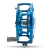 Ross Reels Evolution R Saltwater Fly Reel In Blue Color With Large Arbor For Fighting Strong Fish In Salt Water