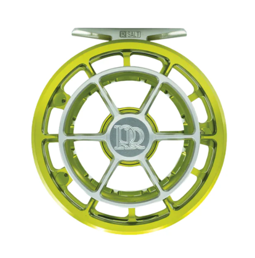 Front of Ross Reels Evolution R Fly Reel Chartreuse Fly Shop Exclusive