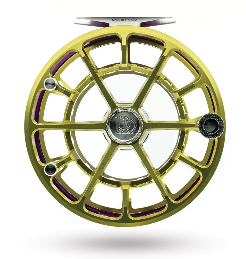 Ross Reels Evolution R Salt Fly Reel Mardi Gras Fly Shop Exclusive spool view
