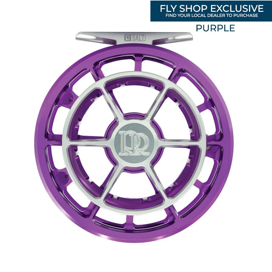 Ross Reels Evolution R Salt purple fly reel for saltwater fly fishing with sealed drag
