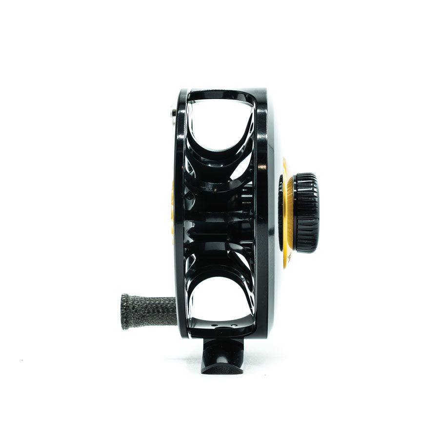 Profile image of the Ross Reels San Miguel Reel showing the thinness of the reel