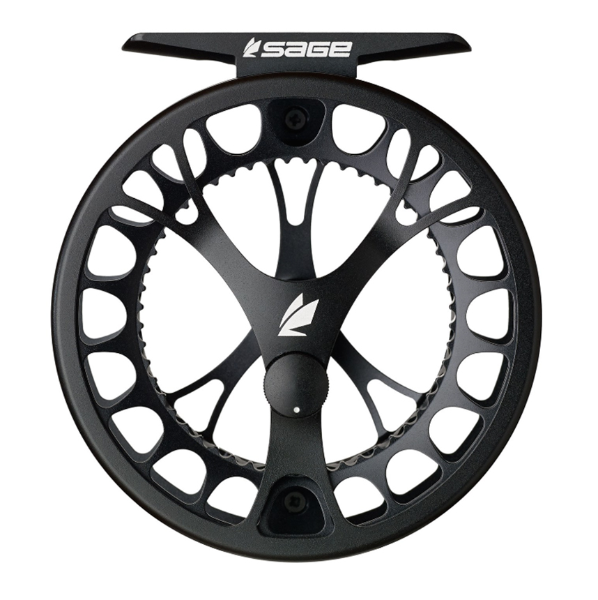Sage CLICK fly reel with hard anodized finish for maximum corrosion resistance and surface protection.