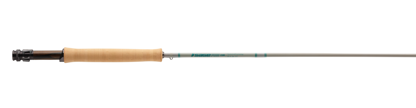 In stock Sage R8 retro grey fly fishing rod best price.