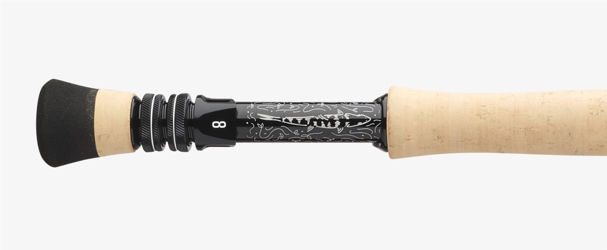 Reel seat on Sage SALT R8 Fly Rod Limited Edition Bonefish Grand Slam 890-4