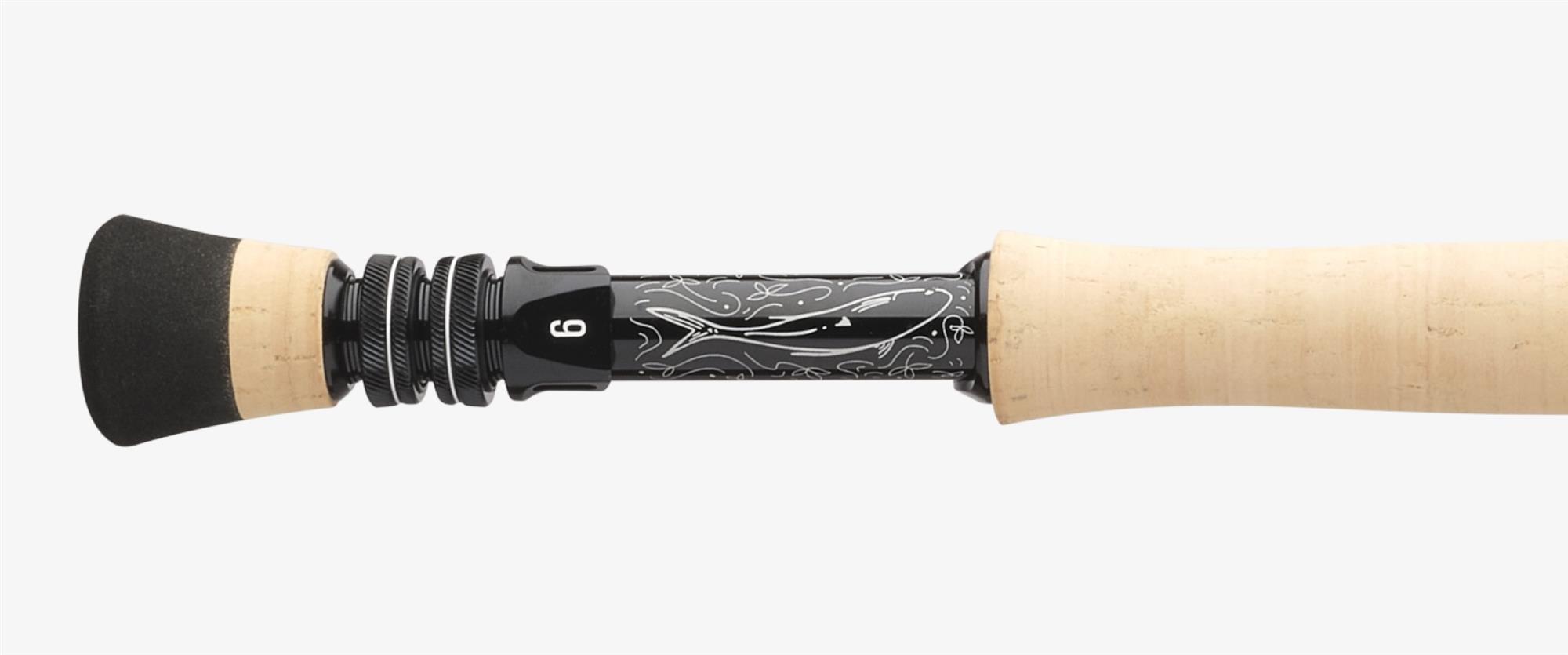 Reel seat detail of Sage SALT R8 Fly Rod Limited Edition Permit Grand Slam 990-4