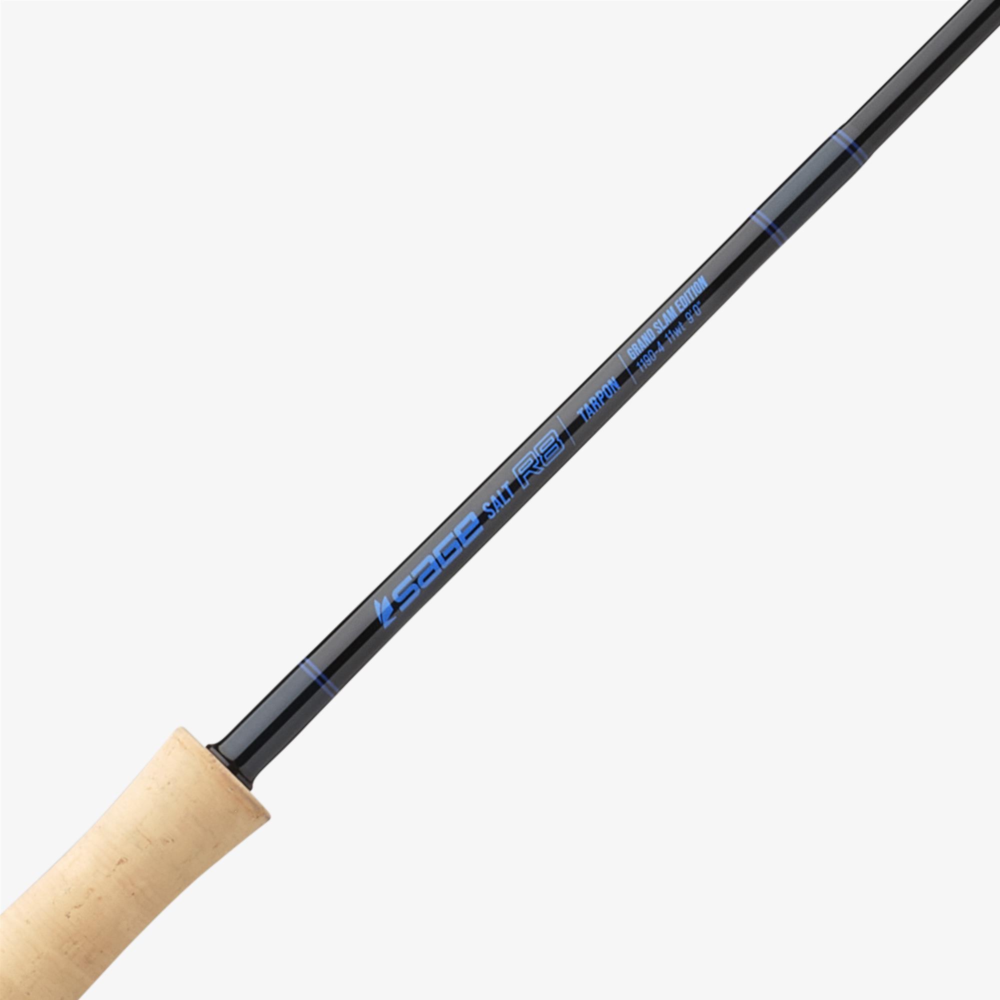 Label detail of Sage SALT R8 Fly Rod Limited Edition Tarpon Grand Slam 1190-4