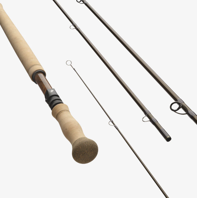 Detail of Sage R8 Premium Spey Rod reel seat and craftsmanship, emphasizing durability and quality in fly fishing gear