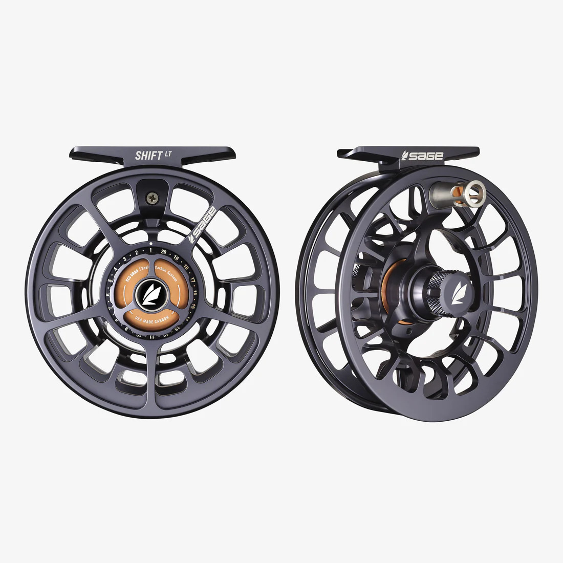 Squall Sage SHIFT LT large arbor fly fishing reel with 39-setting One Revolution drag adjustment