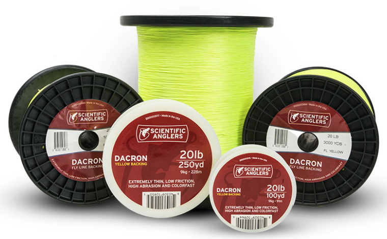 Scientific Anglers 20 lb Dacron fly fishing backing for superior reel support.