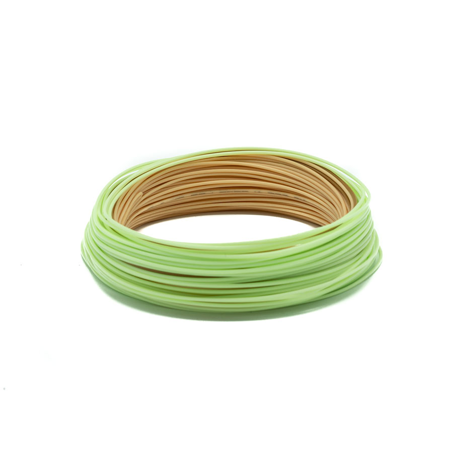 Fly line coil showing the color of Scientific Angler's Amplitude Smooth Double Taper Fly Line