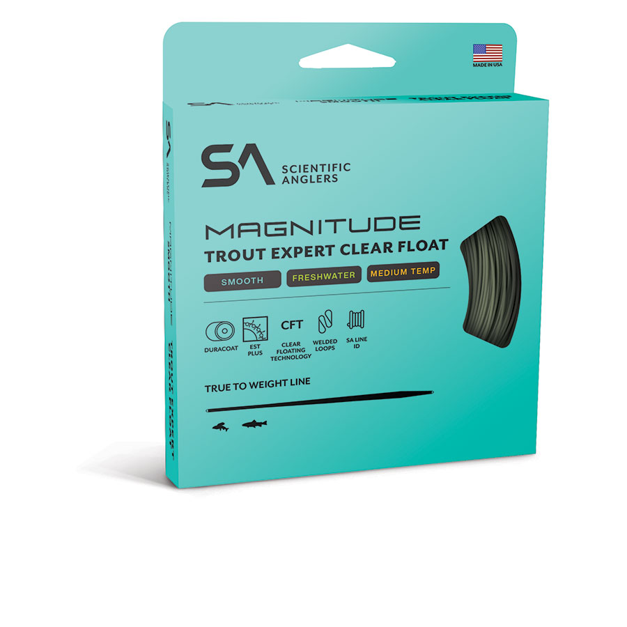 Packaging for Scientific Anglers' Magnitude Textured Expert Trout Clear Fly Line