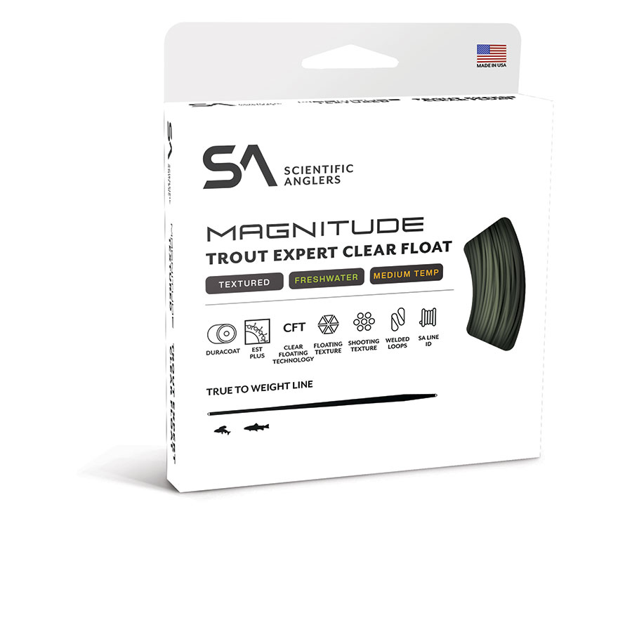 Packaging for Scientific Anglers' Magnitude Textured Expert Trout Clear Fly Line
