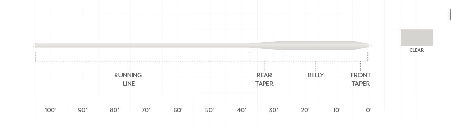 Scientific Anglers Sonar Saltwater Intermediate Fly Line Taper Diagram