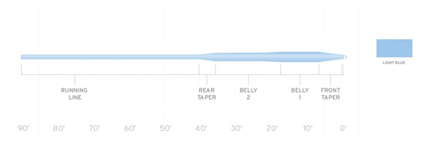 Scientific Anglers Frequency Saltwater Fly Line Taper Diagram
