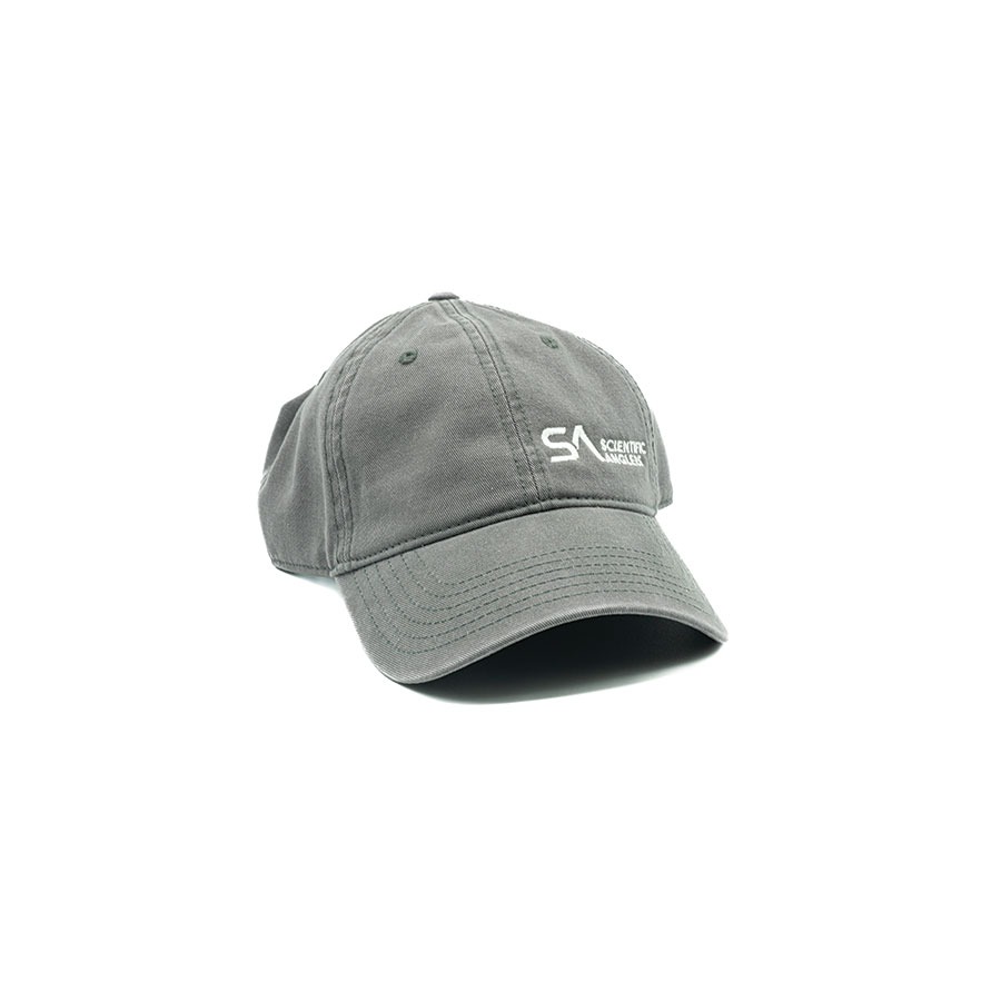 Scientific Anglers Low Profile Hat Grey cotton fly fishing cap with relaxed six-panel fit