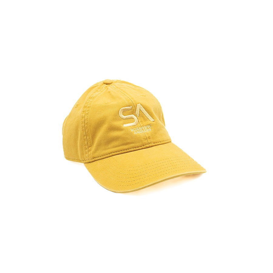 Scientific Anglers Low Profile Hat Yellow cotton fly fishing hat with relaxed six-panel design