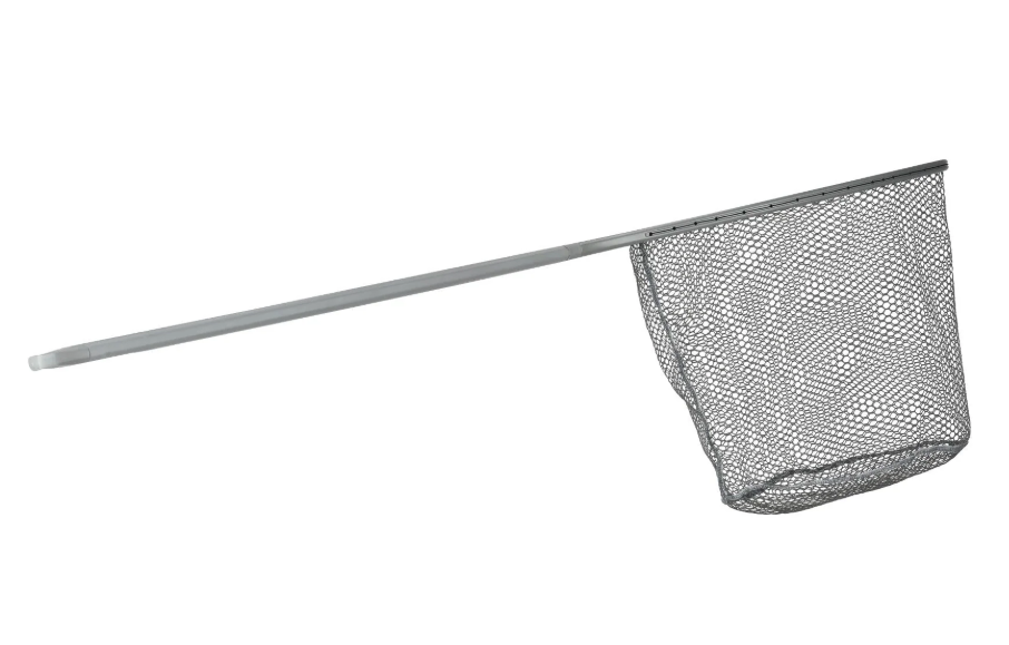Simms Daymaker Boat Net Long Handle Pewter Side view