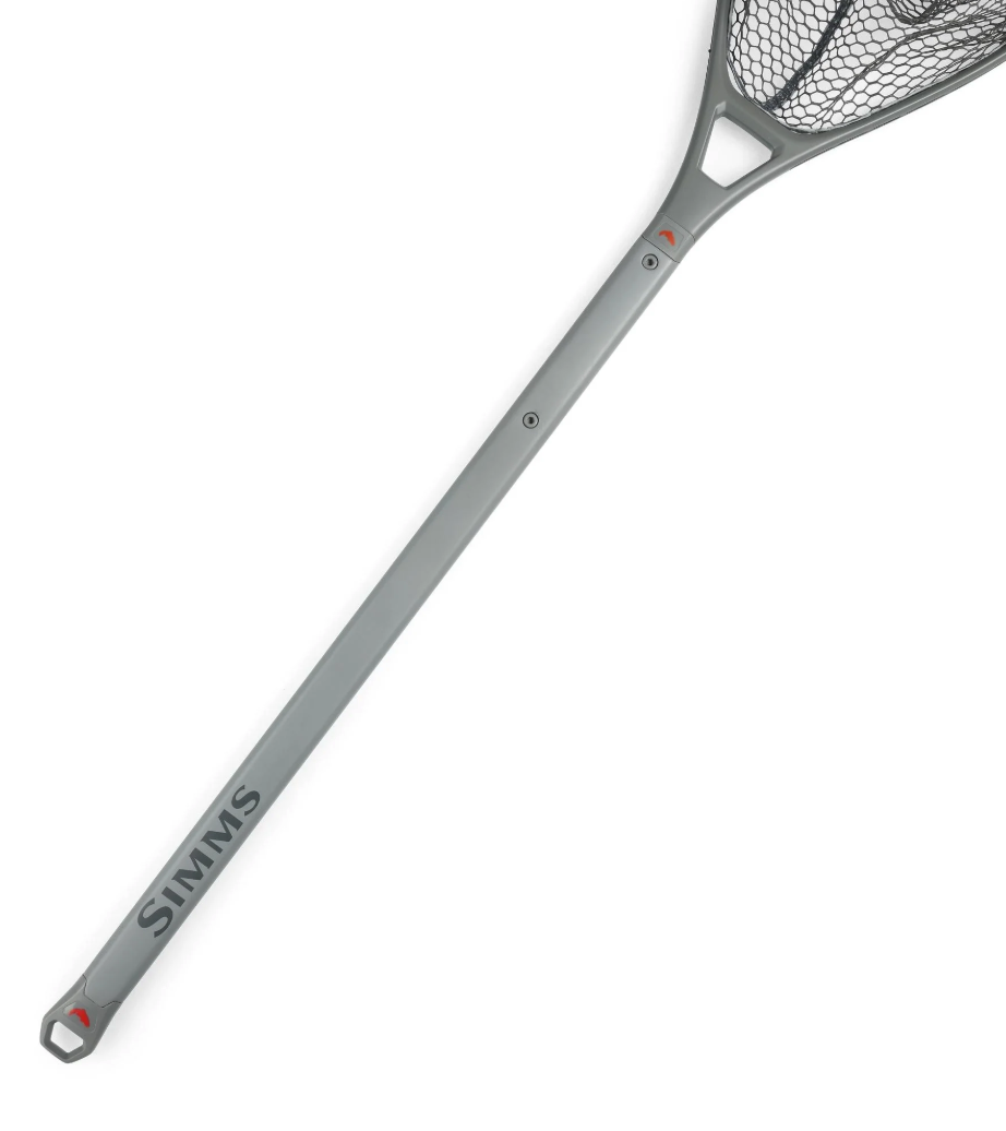 Simms Daymaker Boat Net Long Handle Pewter Handle detail