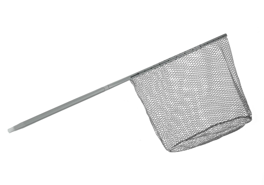 Simms Daymaker Boat Net Short Handle Pewter side view