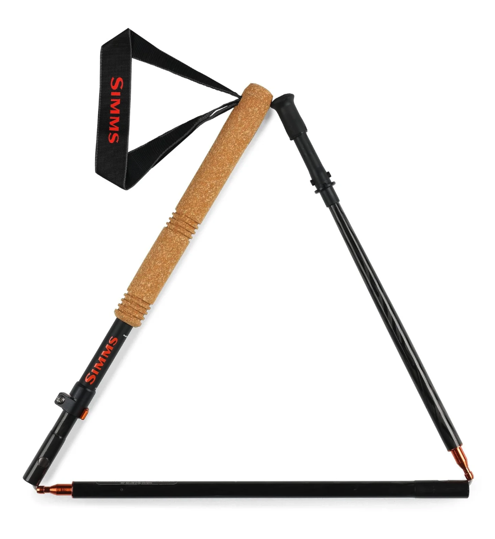 3 sections of Simms Pro Wading Staff separated