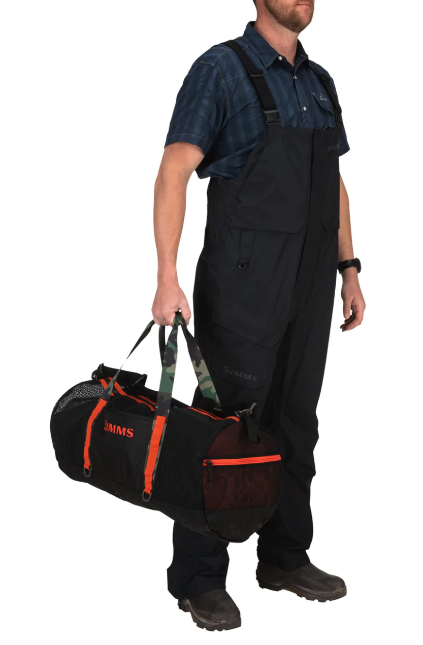 Wet-storage bag fully packed, showcasing its large capacity and functionality for outdoor adventures.