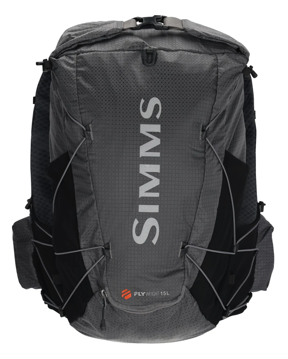 Fishing vest pack with dual rod tube and water bottle holders