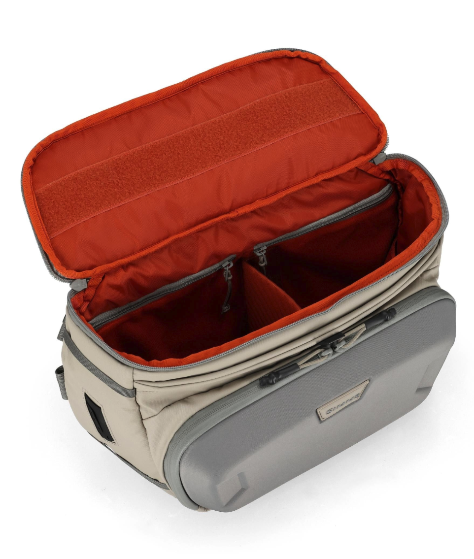 Open top view of Simms Headwaters Sling Pack Dolomite