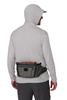 Back of model wearing Simms Scout Hip Pack