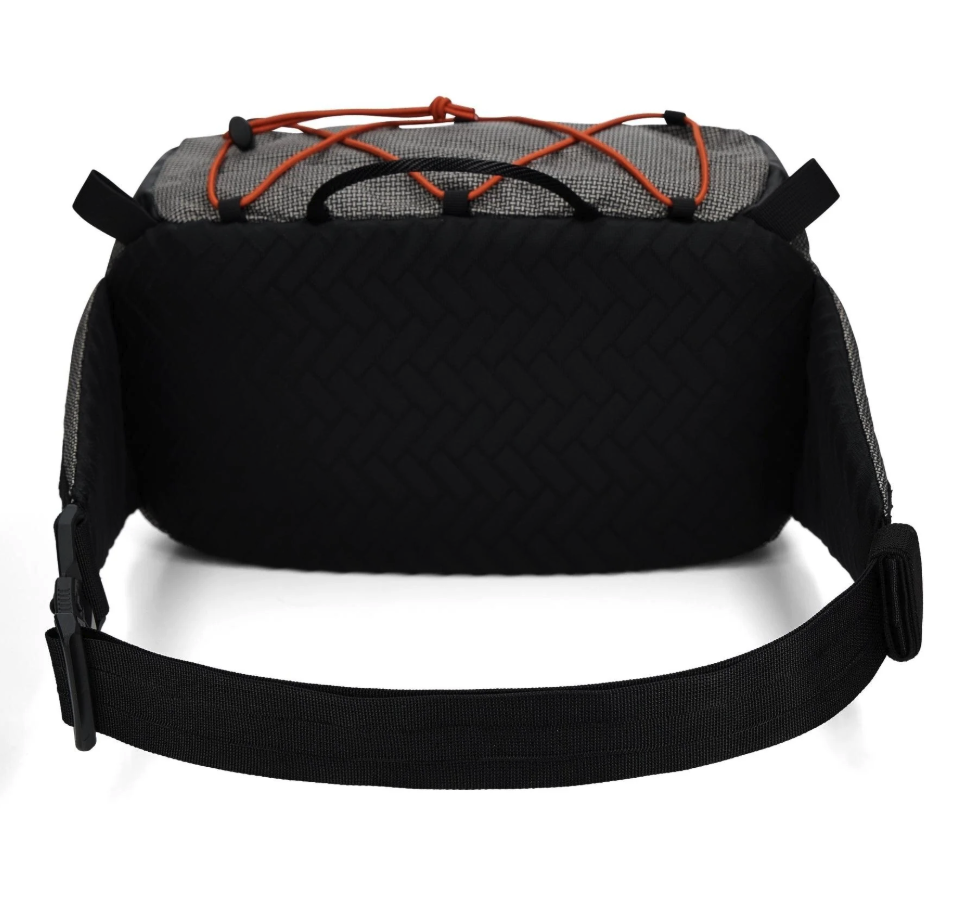 Back of Simms Scout Hip Pack with belt